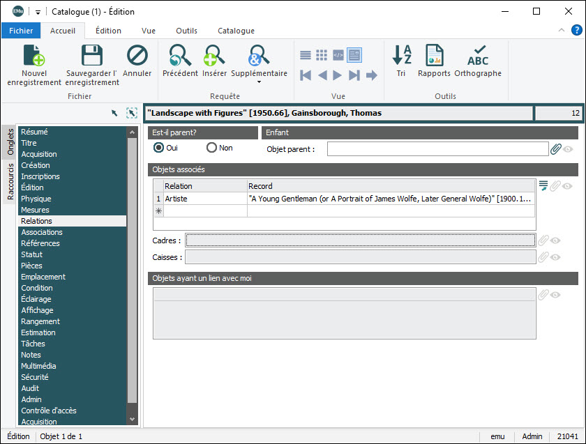 Cliquez pour agrandir Relations